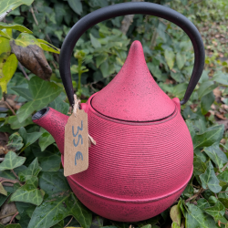 Théière goutte rouge en fonte