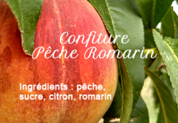 Confiture Pêche Romarin