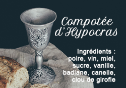 Compotée poire, vin, miel...