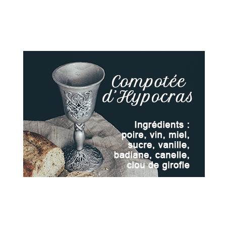 Compotée poire, vin, miel et épices