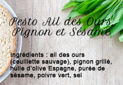 Pesto Ail des Ours, Pignon et Sésame