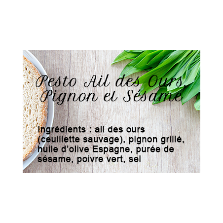 Pesto Ail des Ours, Pignon et Sésame